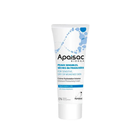 Apaisac Biorga intense moisturizing cream jar by Jag Couture London New York, 40ml, creamy texture with a sleek packaging design.