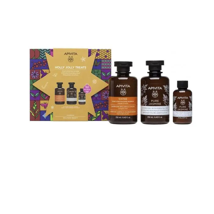 Jag Couture London - New York Apivita Hydration Y Shine Shampoo + Gel + Body Lotion Set 3 Pieces