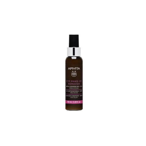 Apivita Soft Cleansing Milk with honey and tila in a 100ml bottle, suitable for gentle facial cleansing.
