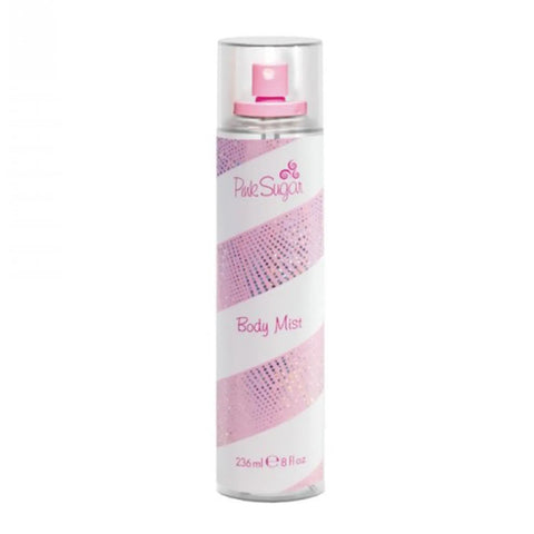 Aquolina Pink Sugar body lotion 236ml by Jag Couture London-New York, featuring a pink liquid in a clear bottle with a pink cap.