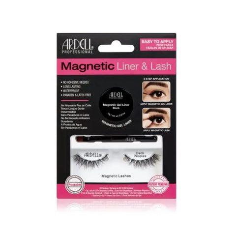 Ardell Magnetic Liner and Demi Wispies false eyelashes by Jag Couture London-New York, showing the magnetic eyeliner and eyelash set.
