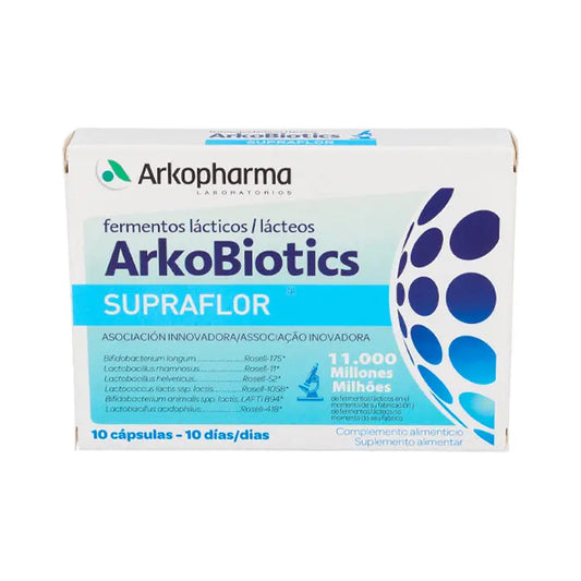 Arkopharma Arkobiotics Supraflor 10 Capsules Jag Couture London - New York