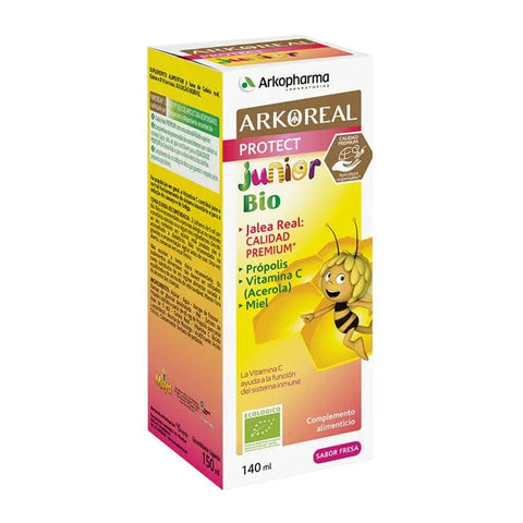 Arkopharma Arkoreal Potect Junior Bio 140ml bottle with label, designed for children's immune support.