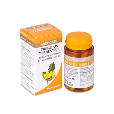 Arkopharma Tribulus 45 capsules bottle with label, dietary supplement by Jag Couture London New York.