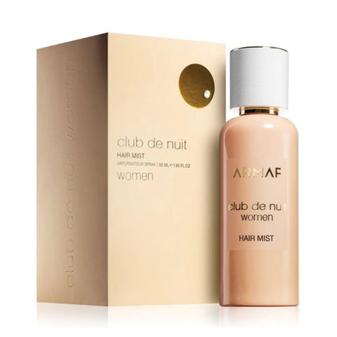 Armaf Club De Nuit Women Hair Mist 55ml spray featuring a sleek bottle with floral and elegant design, by Jag Couture London New York
