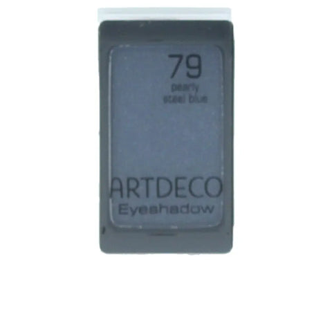Artdeco Pearl Eyeshadow in shade 79 Pearl Steel Blue, 0.8g, showcasing the shimmering blue-toned powder in a compact.
