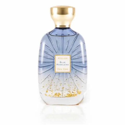 Atelier Des Ors Blue Madeleine Eau De Parfum spray in 100ml bottle, featuring elegant packaging and blue accents.
