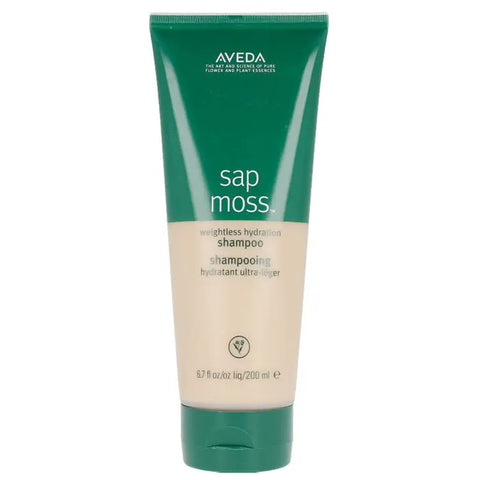Aloe and Sap Moss hydration shampoo by Aveda in a 200ml bottle, with sleek packaging and natural botanical design.