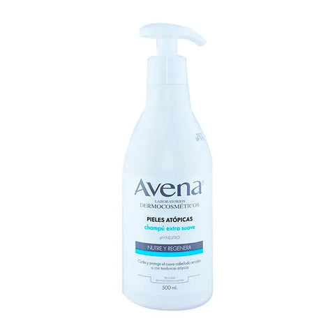 Avena Unipharma Atopic Skin Shampoo 500ml bottle by Jag Couture London New York, with label and clear packaging visible.