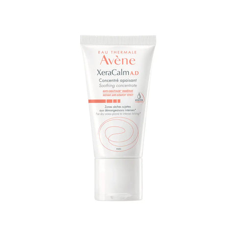 Avene Xeracalm Concentration 50ml skincare product in a white tube, displayed on a neutral background with minimal branding visible.