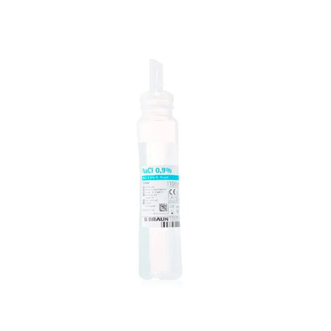 B. Braun physiological saline solution 100L bottle, sterile medical fluid for hydration and cleaning, by Jag Couture London New York