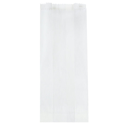 Small white glassine bag - 80 x 44 x 200mm