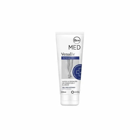 Jag Couture London Venaliv Refresh Gel for tired legs in a 250ml tube, featuring a soothing, cooling formula for leg relief.
