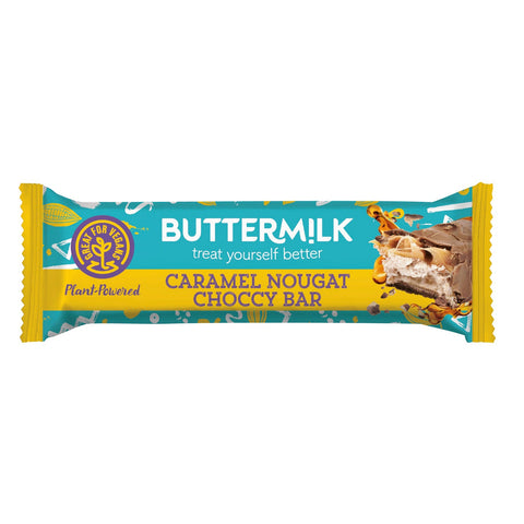 Buttermilk malt flavoured nougat with caramel layer enrobed in plant-based chocolate by Jag Couture London New York