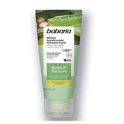 Babaria Hydra & Nutritive Conditioning Balm in 200ml jar, featuring a smooth, nourishing balm for healthy hair care.