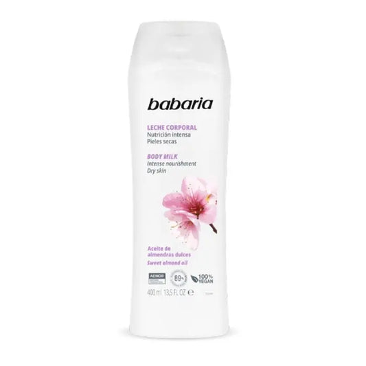 Babaria Sweet Almonds Body Milk Very Dry Skin 400ml Jag Couture London - New York