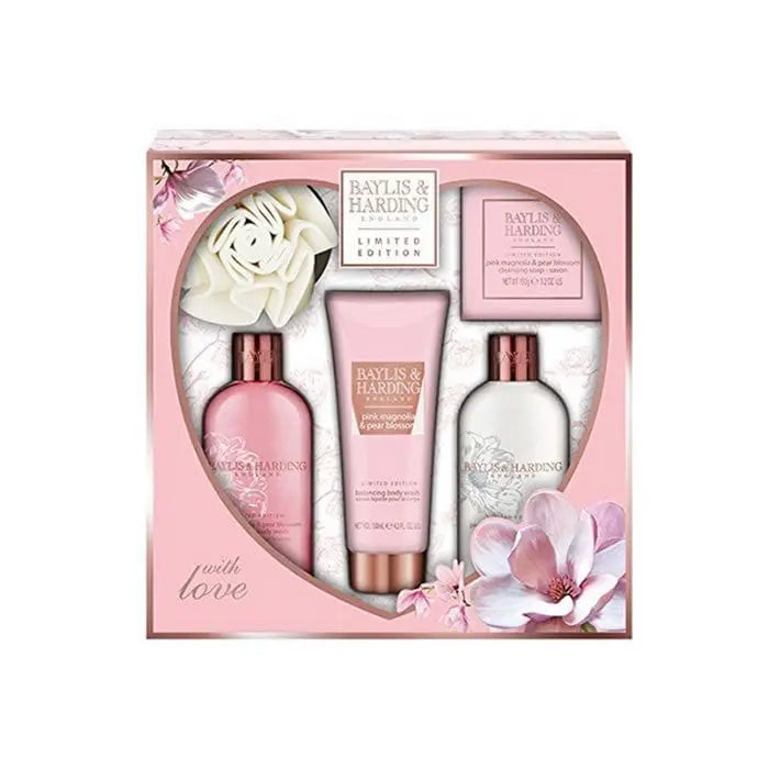 Jag Couture London - New York Baylis And Harding Limited Edition Pink Magnolia And Pear Blossom Set 5 Pieces 2018