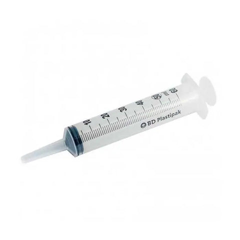 50ml Bd Plastipak syringe by Jag Couture London New York, showing clear plastic design with measurement markings.