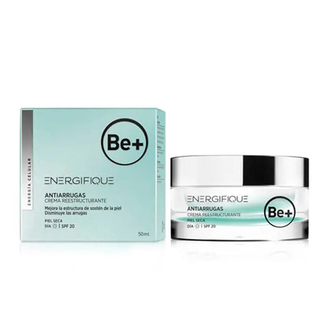 Be+ Energifique anti-wrinkle restructuring cream for dry skin, 50ml, by Jag Couture London New York, smooths and revitalizes the skin.