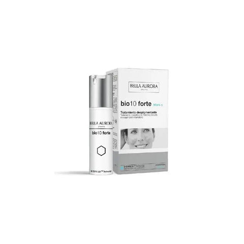 Bella Aurora Bio10 Forte Mark-S Pharma skincare product in a sleek bottle, displayed on a clean background.