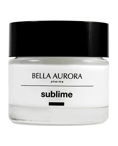 Bella Aurora Sublime Night Anti-Aging Cream jar with elegant packaging, designed for youthful, glowing skin at night.