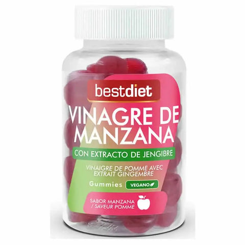 Jag Couture London New York Best Diet Apple Vinegar Gummies in a bottle, 60 chewy supplements for health and wellness.