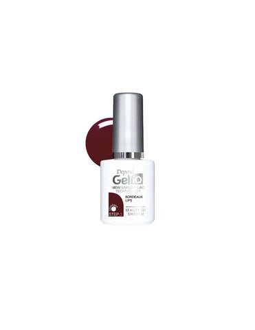 Beter Depend Gel IQ Bordeaux Lip nail polish in deep burgundy color, displayed in a bottle with the Jag Couture London - New York branding