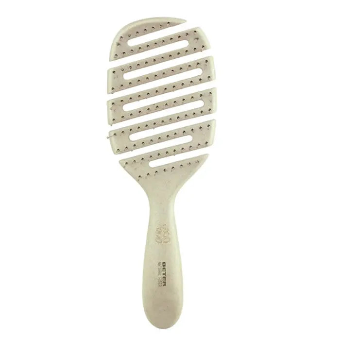 Beter Detangling Natural Fiber Flexible Vent Brush Beige Jag Couture London - New York