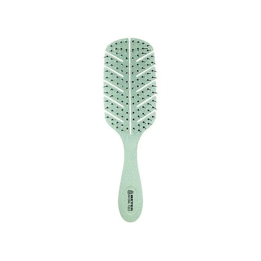 Beter Detangling Natural Fiber Hair Brush Green Jag Couture London - New York