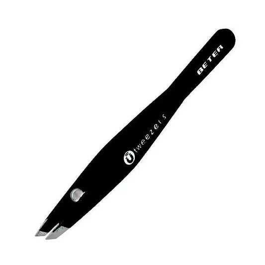 Beter Tweezers Magnetic Slanted Tip Black Jag Couture London - New York