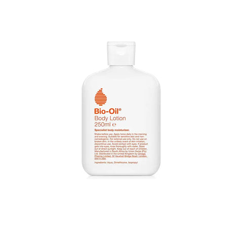 Jag Couture London New York Bio-Oil Moisturising Body Lotion 250ml bottle with sleek packaging and pump dispenser.