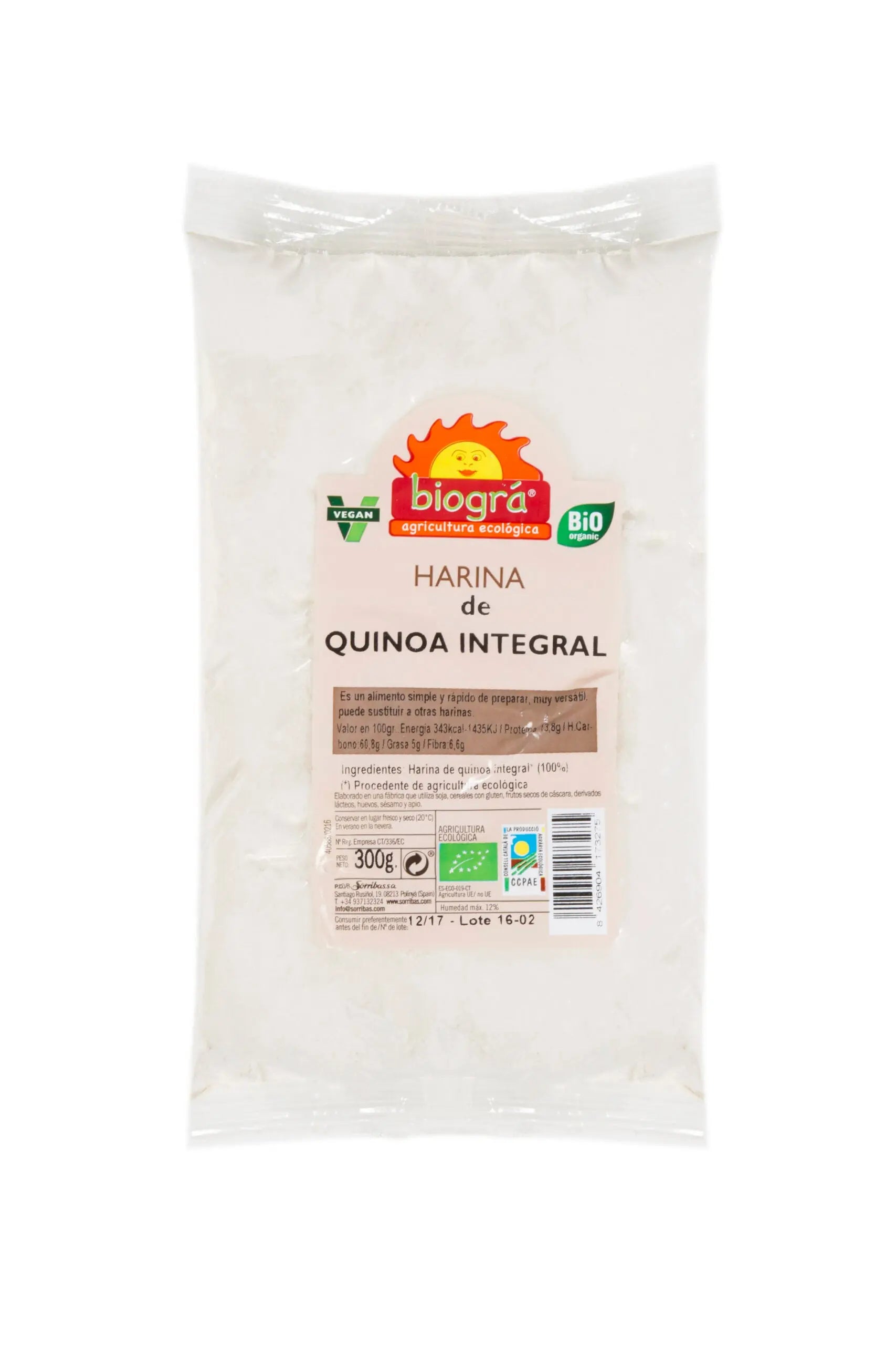 Jag Couture London - New York Biográ Harina De Quinoa Integral 300g Biogra Bio