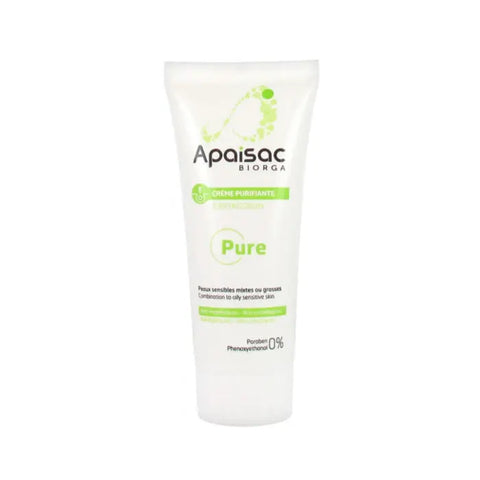 Biorga Apaisac Purifying Cream 40ml jar by Jag Couture London New York, featuring soothing skincare for sensitive skin.