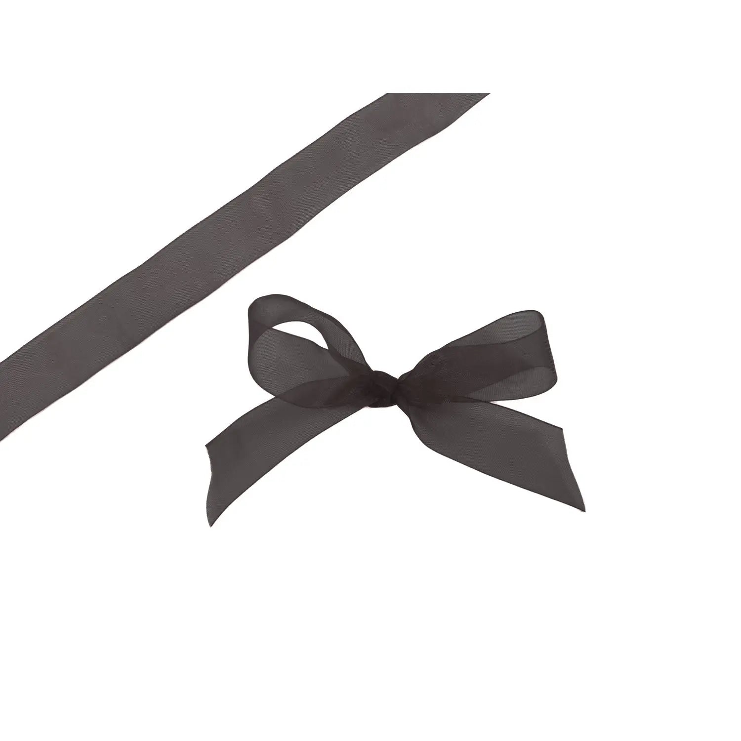 Black organza woven edge ribbon Jag Couture London - New York