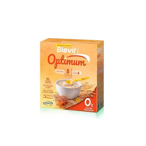 Blevit Plus Optimun 8 Cereals Honey 400g jar, soft baby cereal with honey flavor from Jag Couture London New York