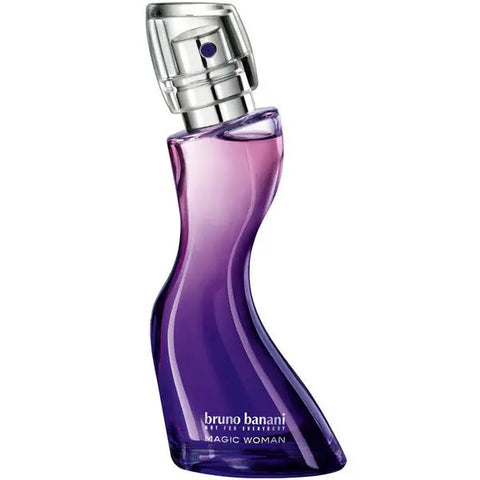 Bruno Banani Magic Woman Eau De Toilette spray 30ml, featuring a sleek bottle design with floral and fruity accents.