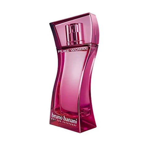Bruno Banani Pure Woman Eau De Toilette spray 40ml with elegant packaging, showcasing the perfume bottle and branding.