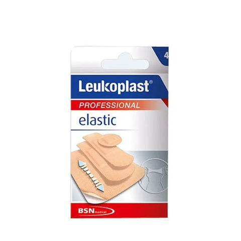 Assorted Bsn Medical Leukoplast Elastic adhesive bandages in a pack of 20, featuring flexible, skin-friendly medical tape from Jag Couture London.