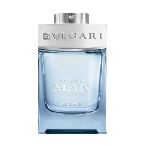 Bvlgari Man Glacial Essence Eau de Perfume spray 60ml, with sleek bottle design, showcased on a clean background.