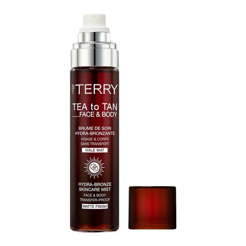By Terry Tea to Tan Hydra-Bronze Face and Body Skincare Mist with matte finish in a 100ml spray bottle.