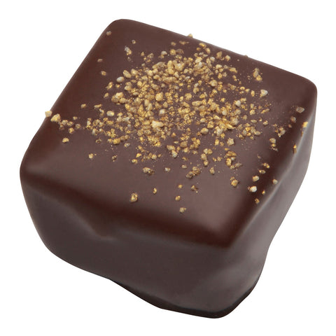 Jag Couture London - New York Magic Dark Salted Caramel 14.6g chocolate bar, showing rich caramel filling and dark chocolate coating.