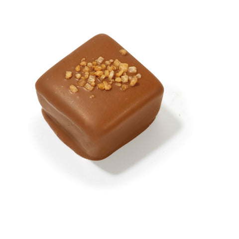 Mini milk chocolate with caramel by Jag Couture London, featuring the Francois Mini 12g candy with smooth caramel filling.