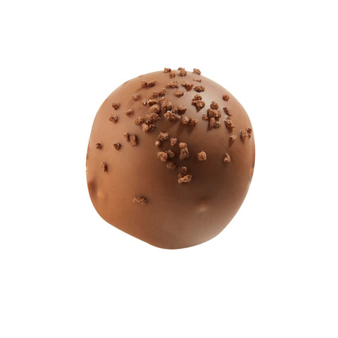 Milk chocolate Stina by Jag Couture London with coffee caramel ganache, 13.7g, shown in a close-up image.