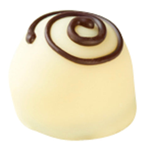 Jag Couture London strawberry mousse in white chocolate, 16.5g, elegant dessert with fresh strawberry flavor and creamy white chocolate coating.