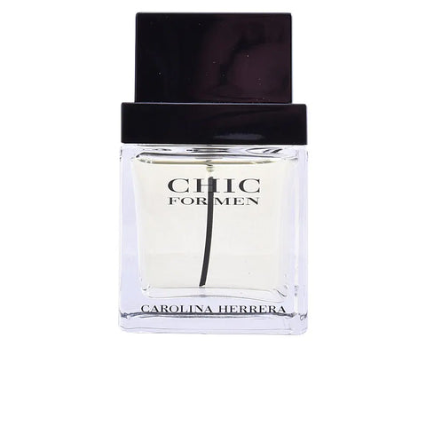 Carolina Herrera Chic for Men Eau De Toilette spray 60ml, stylish bottle with sleek design, presented by Jag Couture London New York.