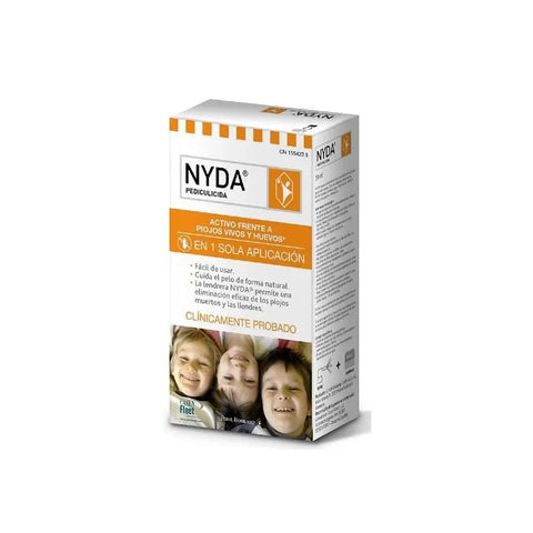 Casen Nyda lice and nit treatment in packaging, by Jag Couture London New York, product for head lice removal.