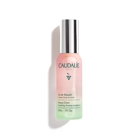 Caudalie Beauty Water 30ml bottle with clear liquid and elegant packaging, displayed by Jag Couture London New York.
