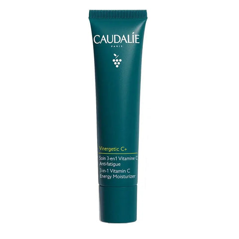 Caudalie Vinergetic+ 3-in-1 Vitamin C Anti-Fatigue Treatment bottle, 40ml, with sleek packaging and vibrant design.