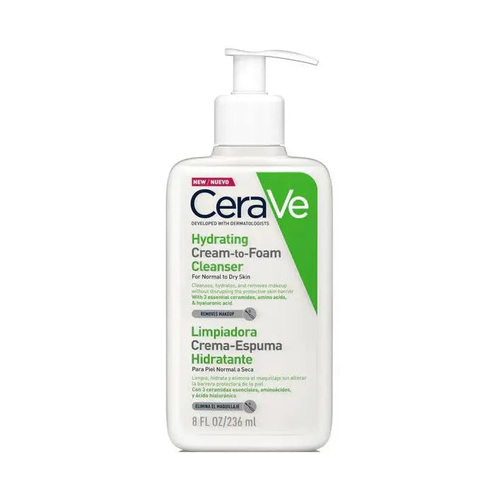 CeraVe Hydrating Cream-To-Foam Cleanser For Normal To Dry Skin 236ml Jag Couture London - New York