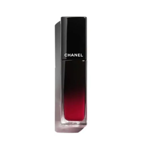 Chanel Rouge Allure Laque 74 Expérimenté glossy liquid lipstick in 6ml with deep shade, displayed on a neutral background